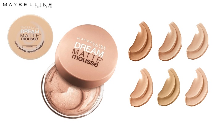 Maybelline Dream Matte Mousse Foundation Colour Chart