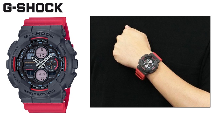 casio g-shock red and black